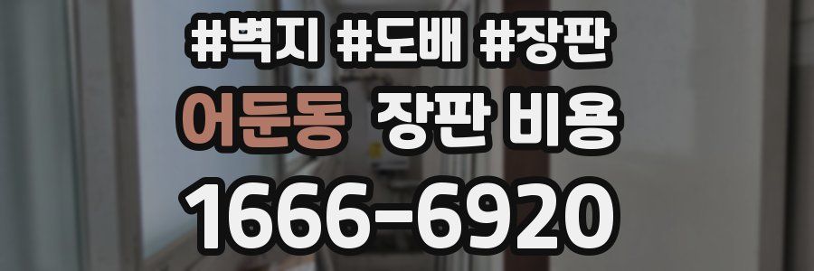 어둔동 장판 비용