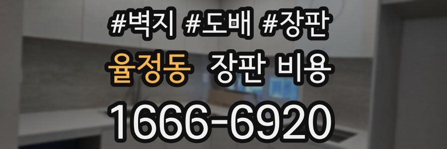 율정동 장판 비용