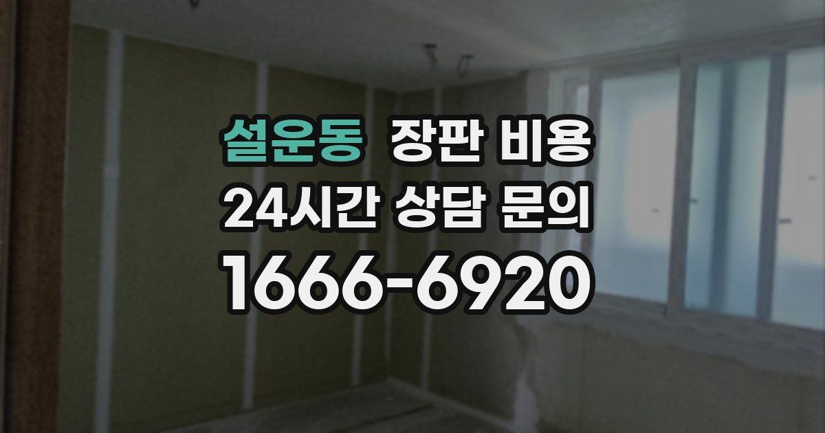 설운동 장판 비용