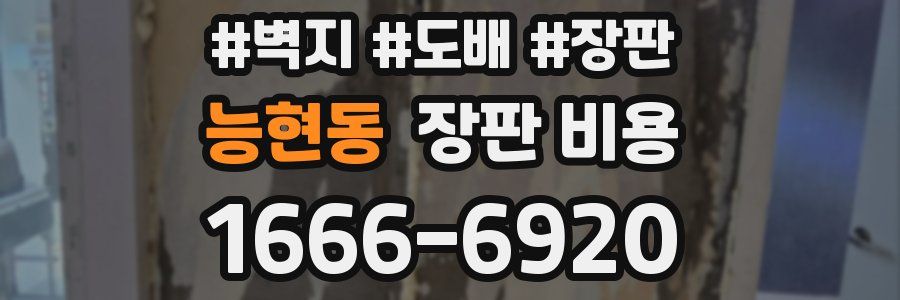 능현동 장판 비용