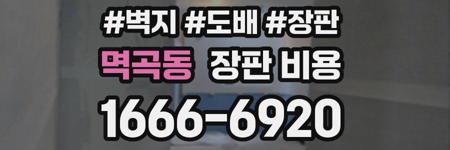 멱곡동 장판 비용
