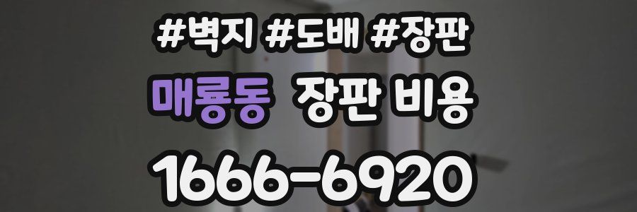 매룡동 장판 비용