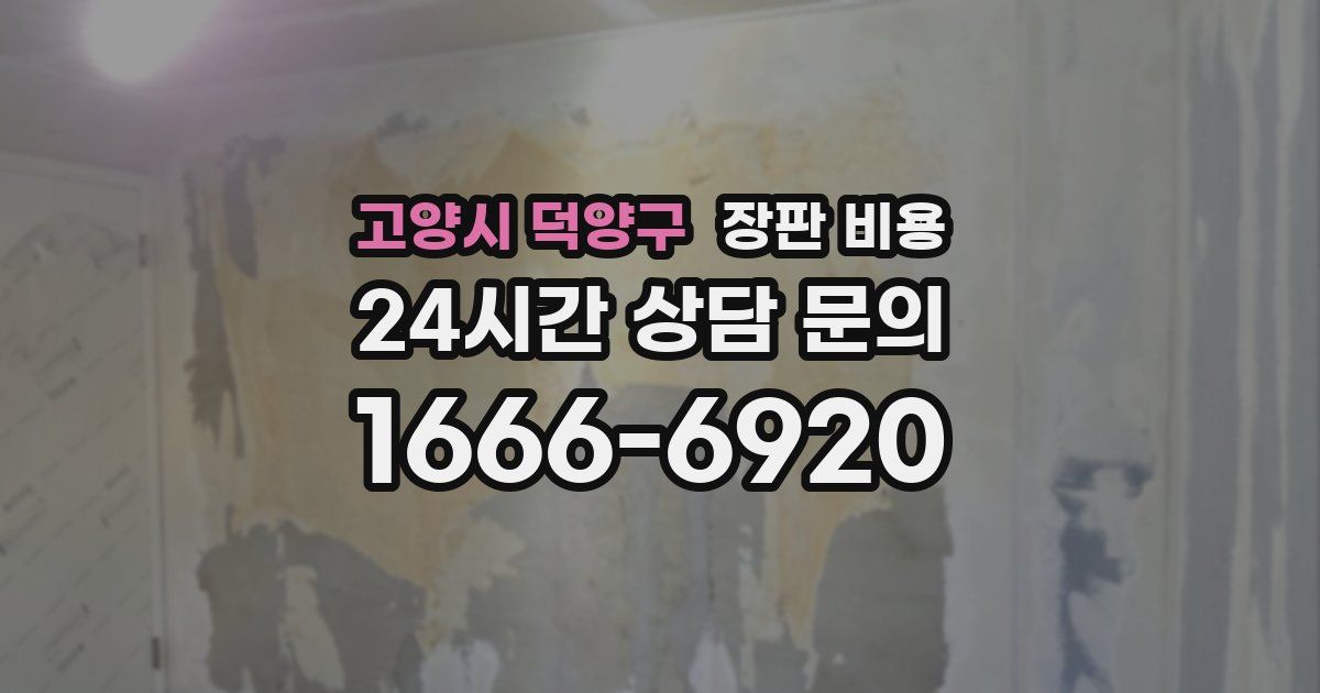 고양시 덕양구 장판 비용