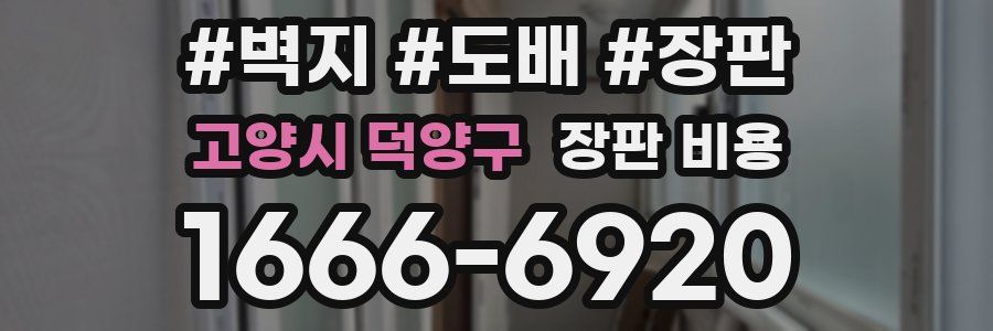 고양시 덕양구 장판 비용