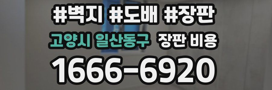 고양시 일산동구 장판 비용