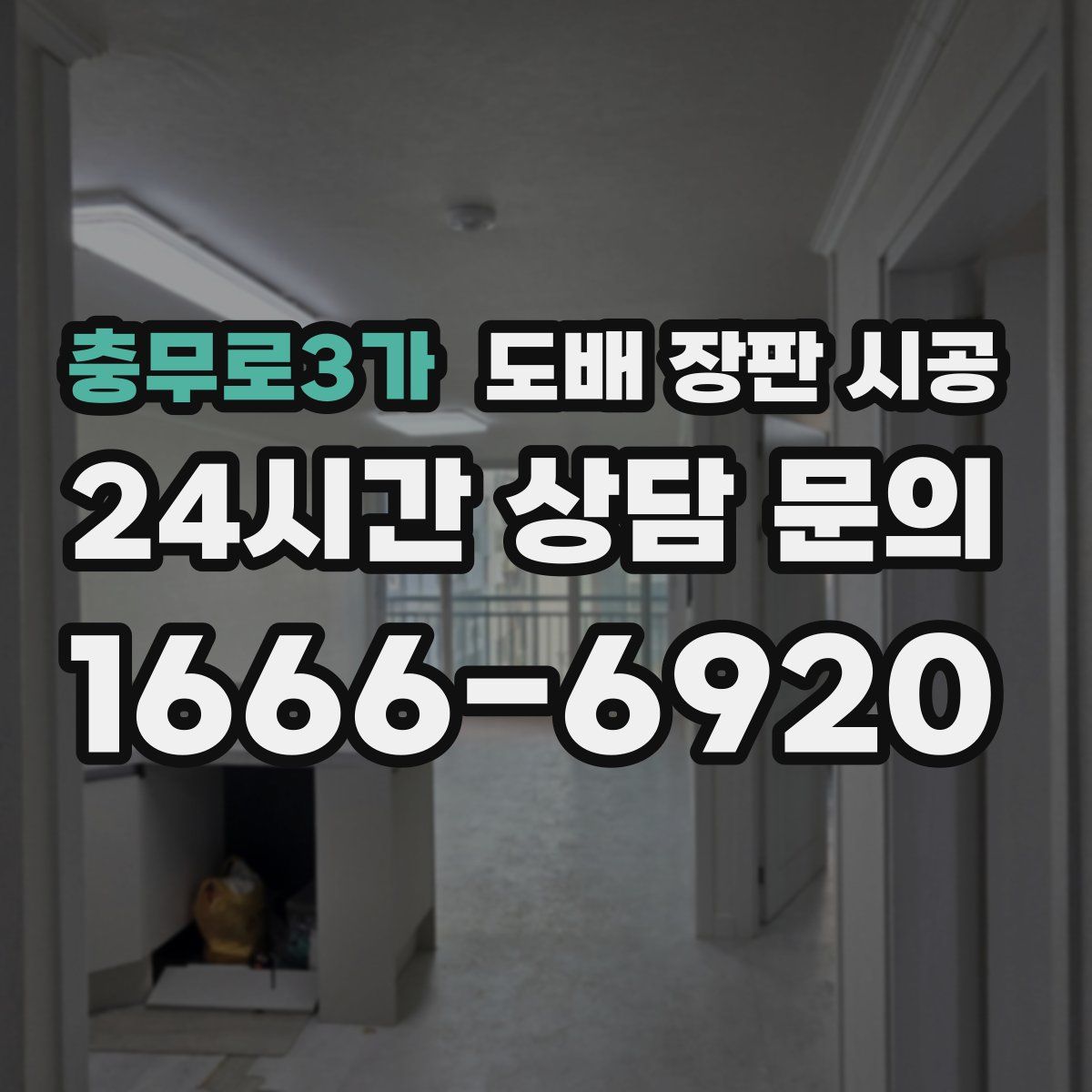 충무로3가 도배 장판 시공