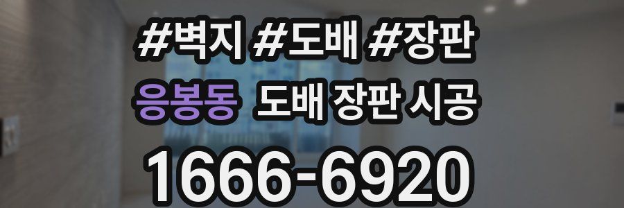 응봉동 도배 장판 시공