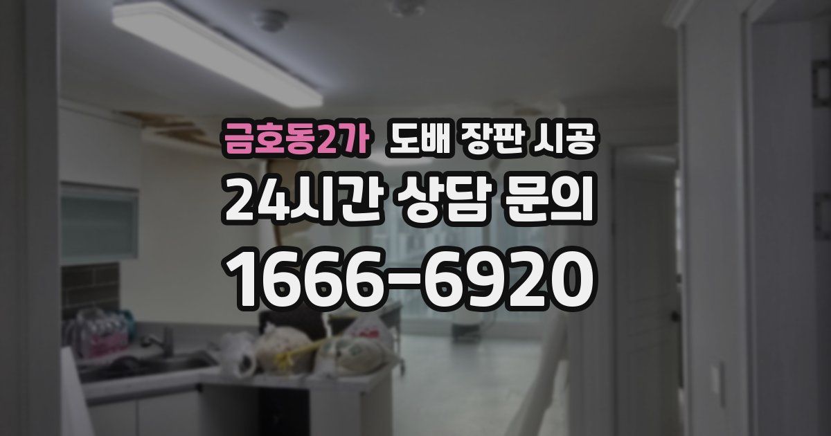 금호동2가 도배 장판 시공
