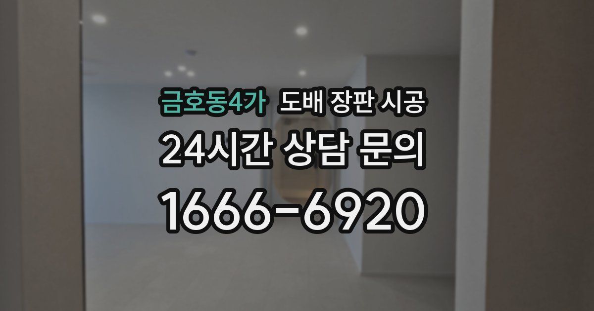 금호동4가 도배 장판 시공
