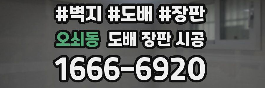 오쇠동 도배 장판 시공