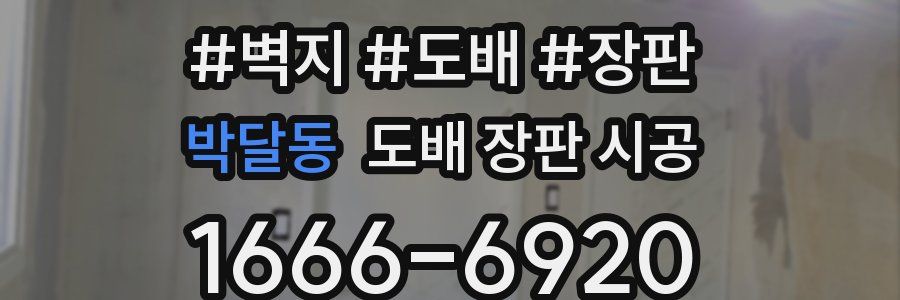박달동 도배 장판 시공