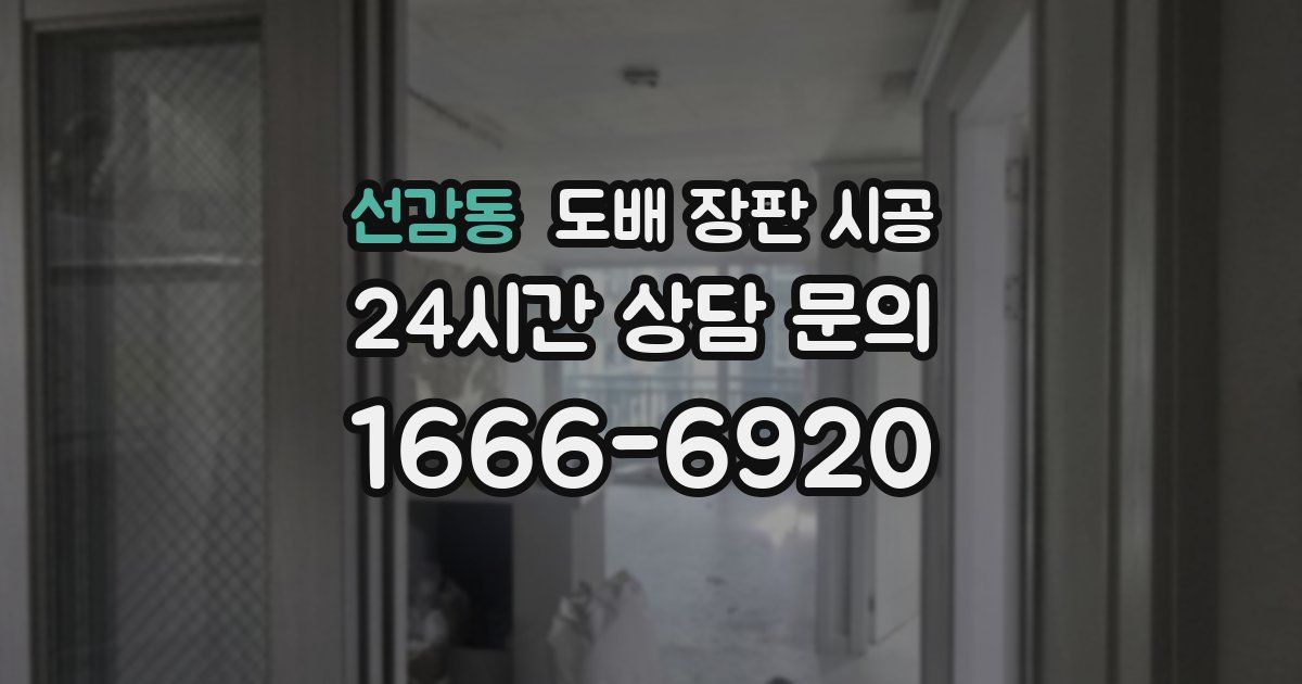 선감동 도배 장판 시공