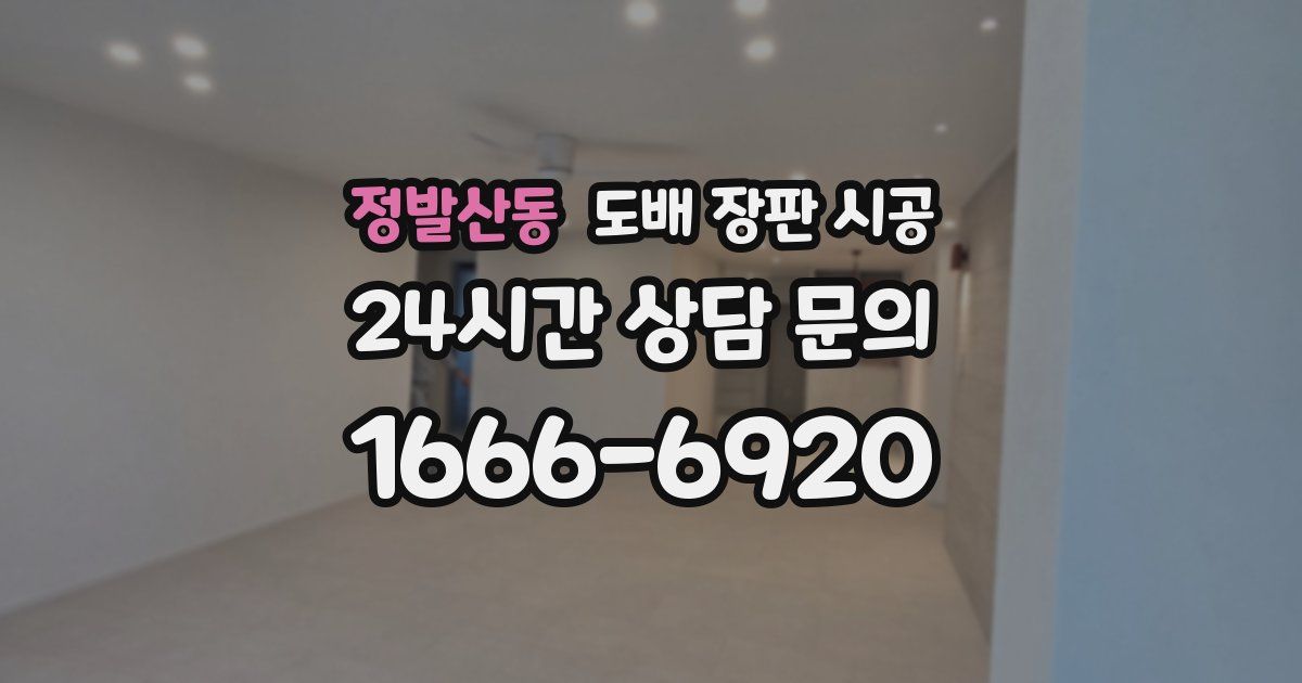 정발산동 도배 장판 시공
