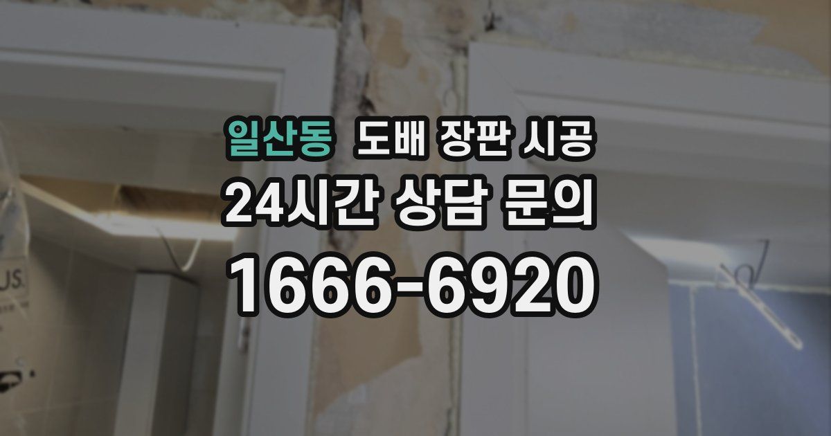 일산동 도배 장판 시공