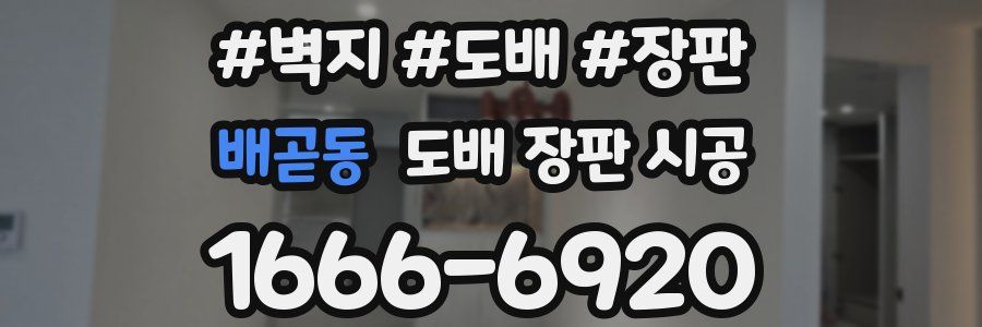 배곧동 도배 장판 시공