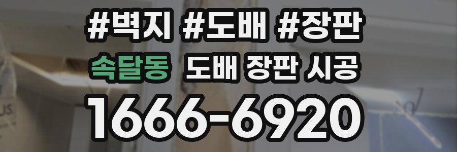 속달동 도배 장판 시공