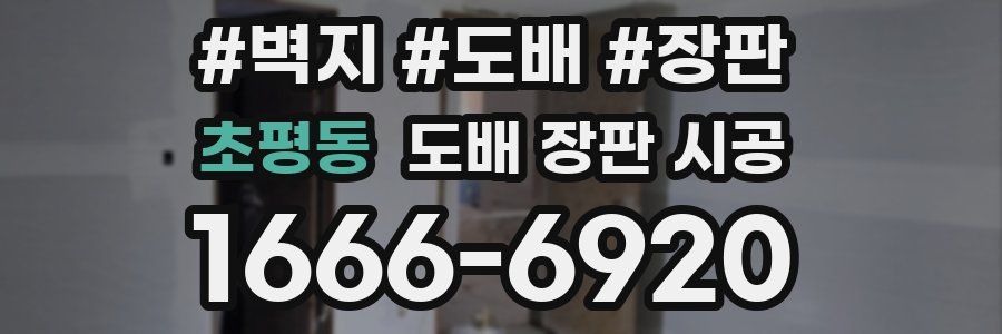 초평동 도배 장판 시공
