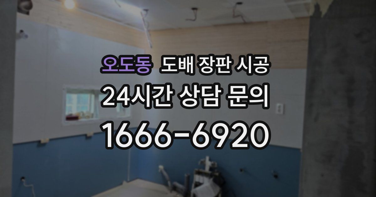 오도동 도배 장판 시공