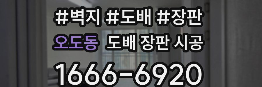 오도동 도배 장판 시공