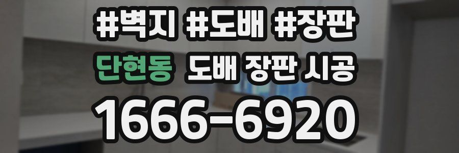 단현동 도배 장판 시공