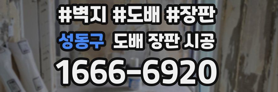 성동구 도배 장판 시공