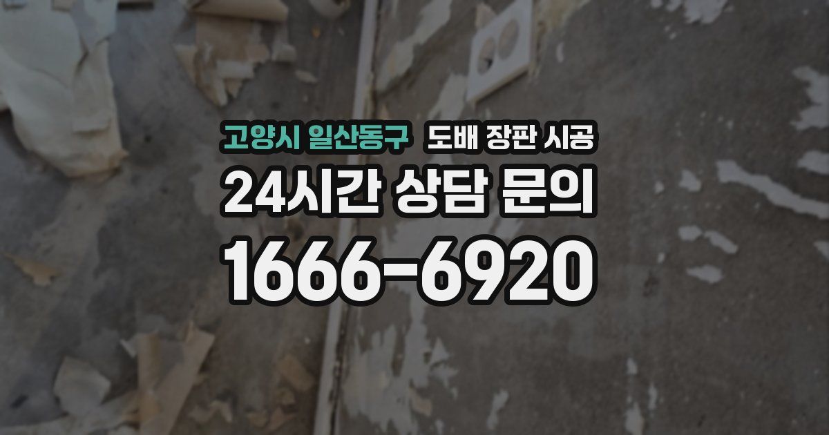 고양시 일산동구 도배 장판 시공