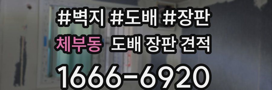 체부동 도배 장판 견적