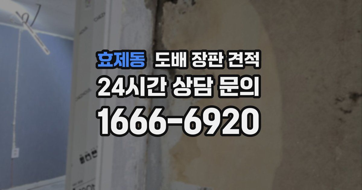 효제동 도배 장판 견적