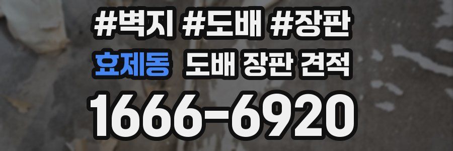효제동 도배 장판 견적