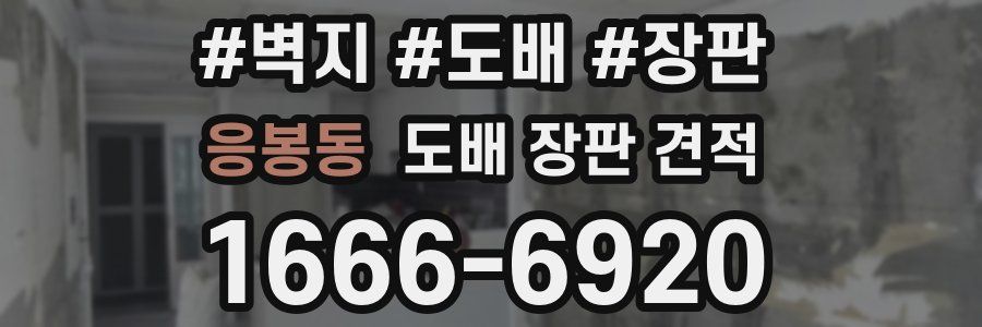 응봉동 도배 장판 견적