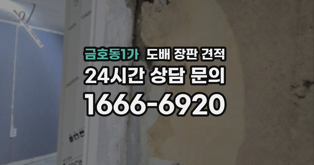 금호동1가 도배 장판 견적