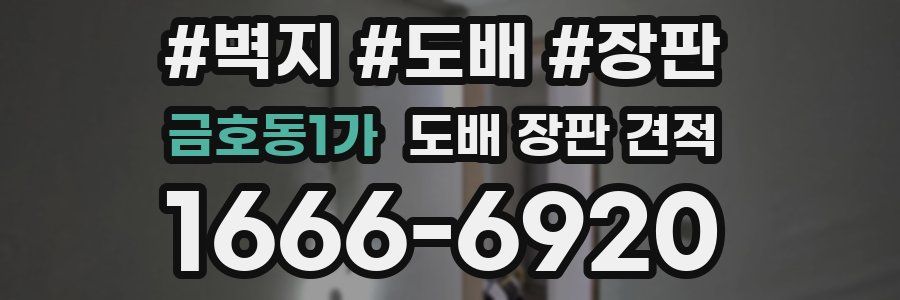 금호동1가 도배 장판 견적
