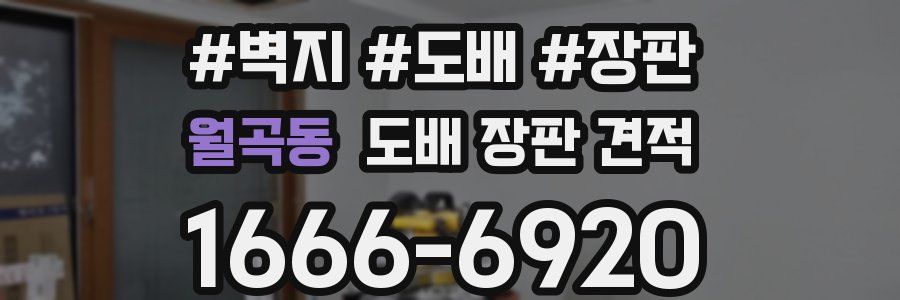 월곡동 도배 장판 견적