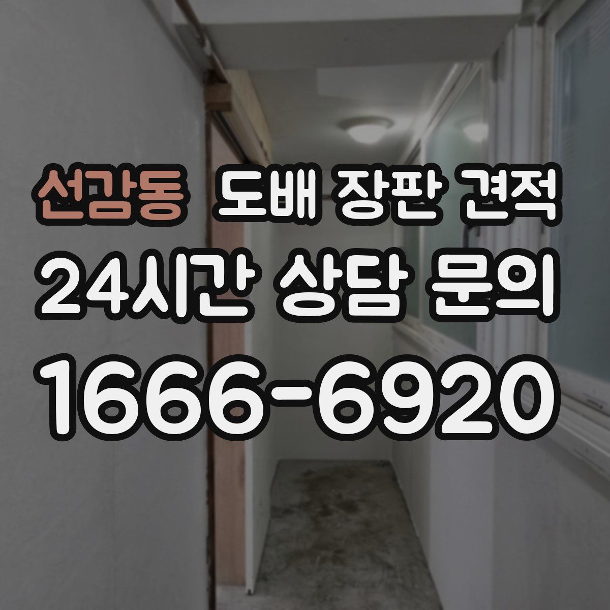 선감동 도배 장판 견적