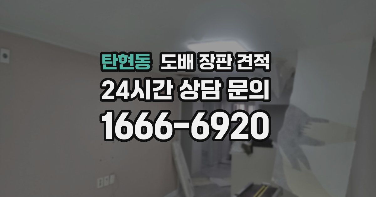 탄현동 도배 장판 견적