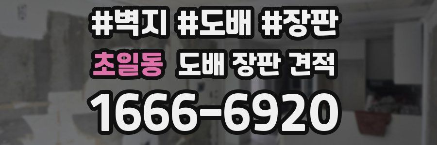 초일동 도배 장판 견적