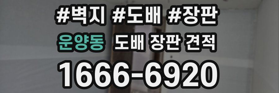운양동 도배 장판 견적