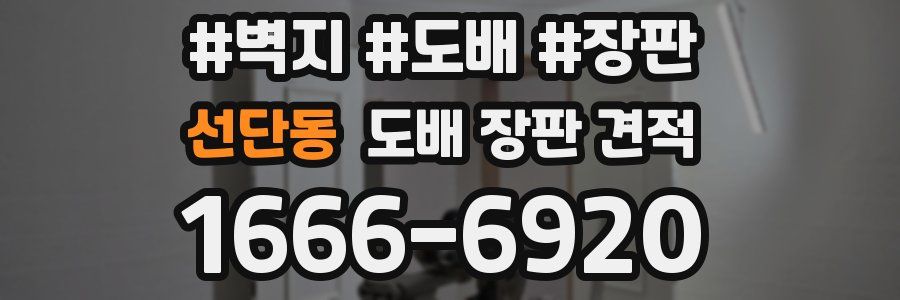 선단동 도배 장판 견적