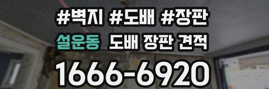 설운동 도배 장판 견적