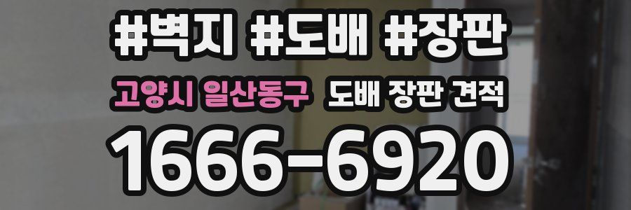 고양시 일산동구 도배 장판 견적