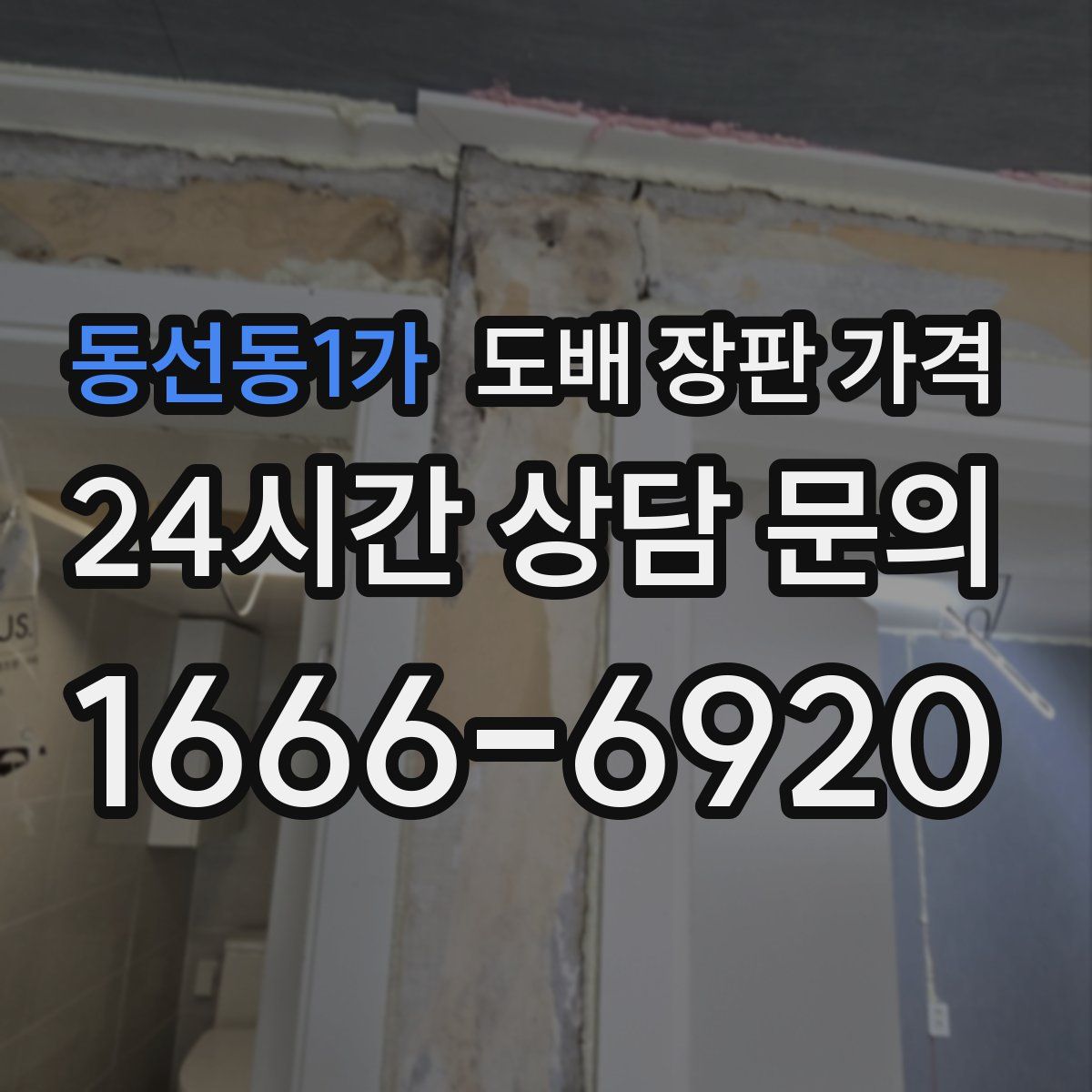 동선동1가 도배 장판 가격