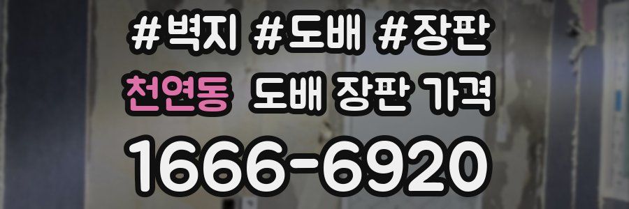 천연동 도배 장판 가격