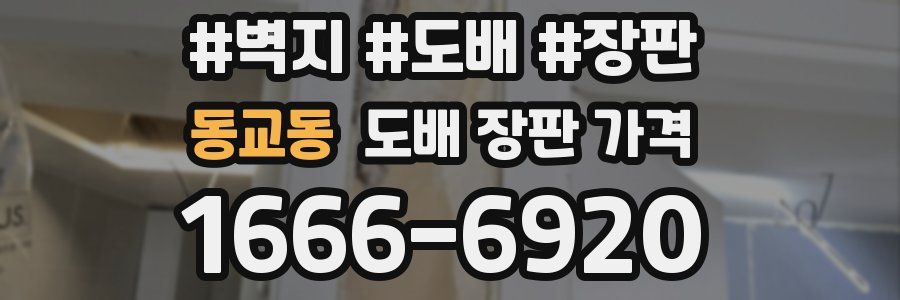 동교동 도배 장판 가격
