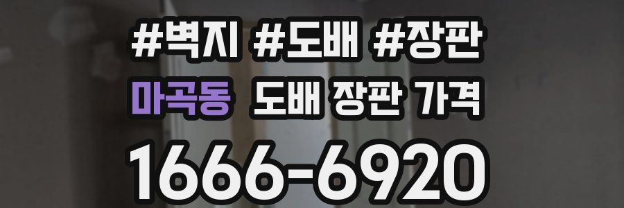 마곡동 도배 장판 가격