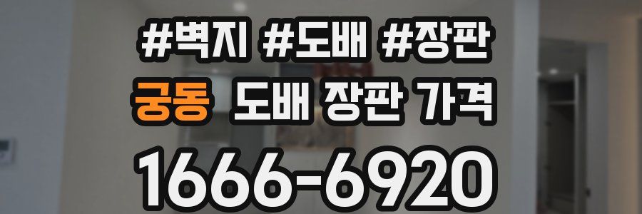 궁동 도배 장판 가격