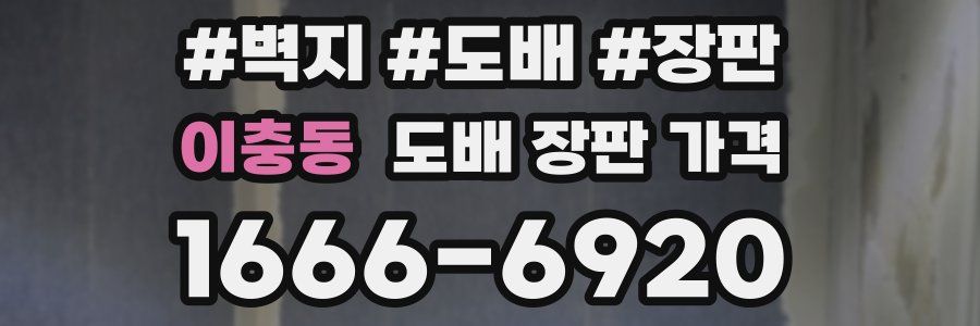 이충동 도배 장판 가격