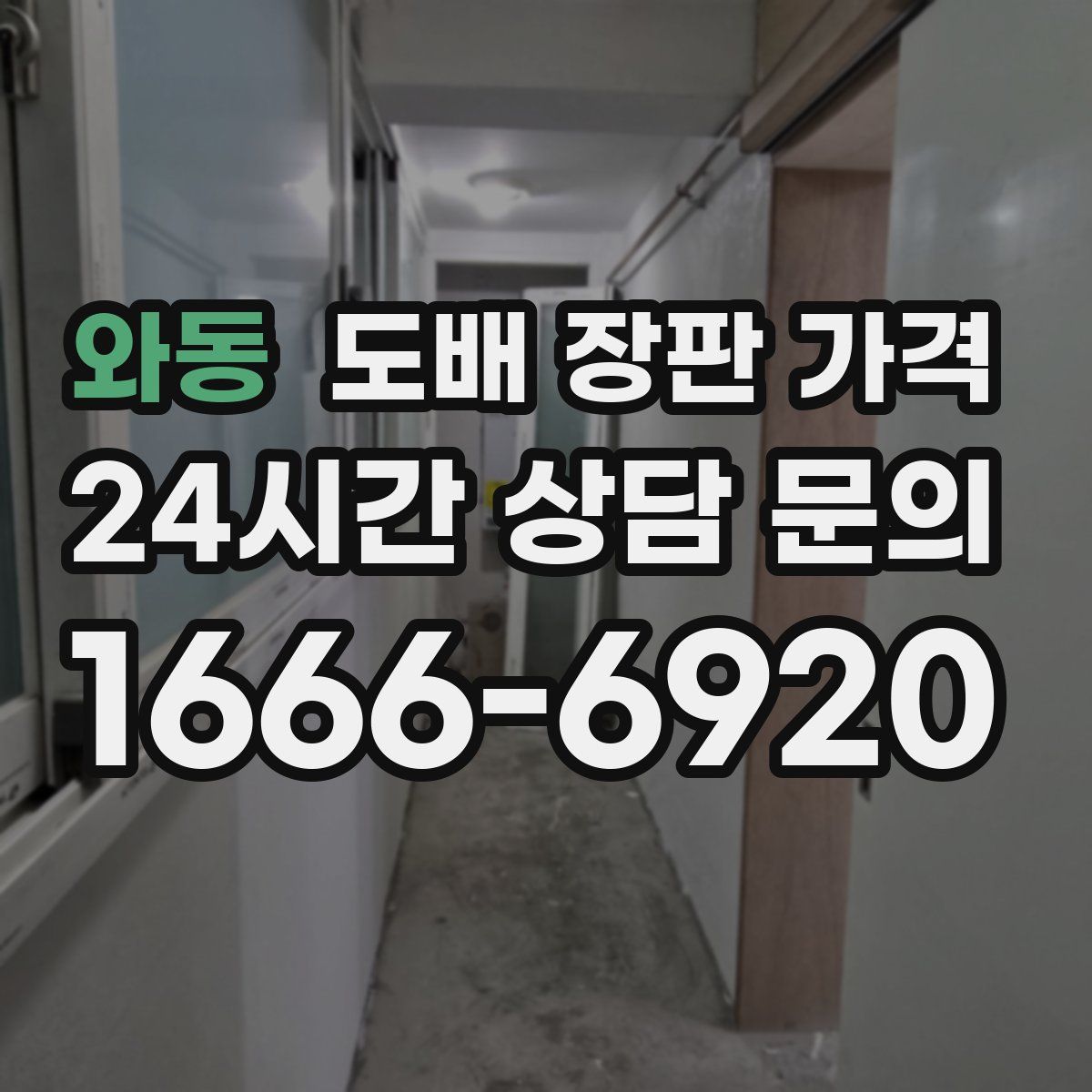 와동 도배 장판 가격