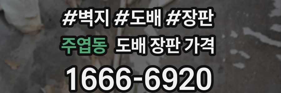 주엽동 도배 장판 가격