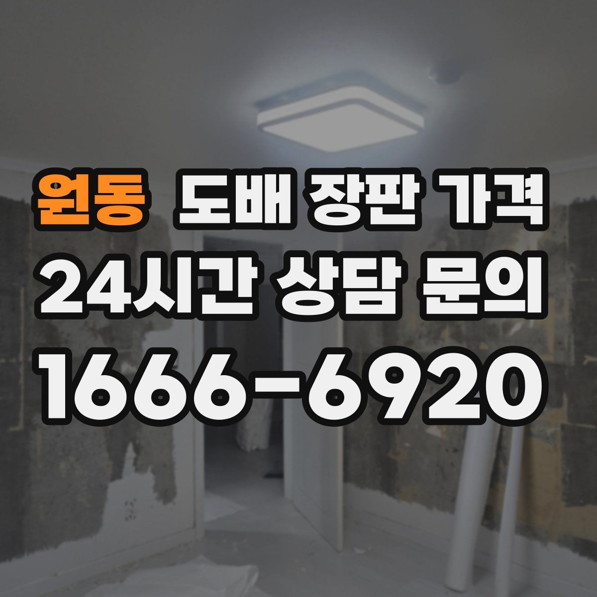 원동 도배 장판 가격