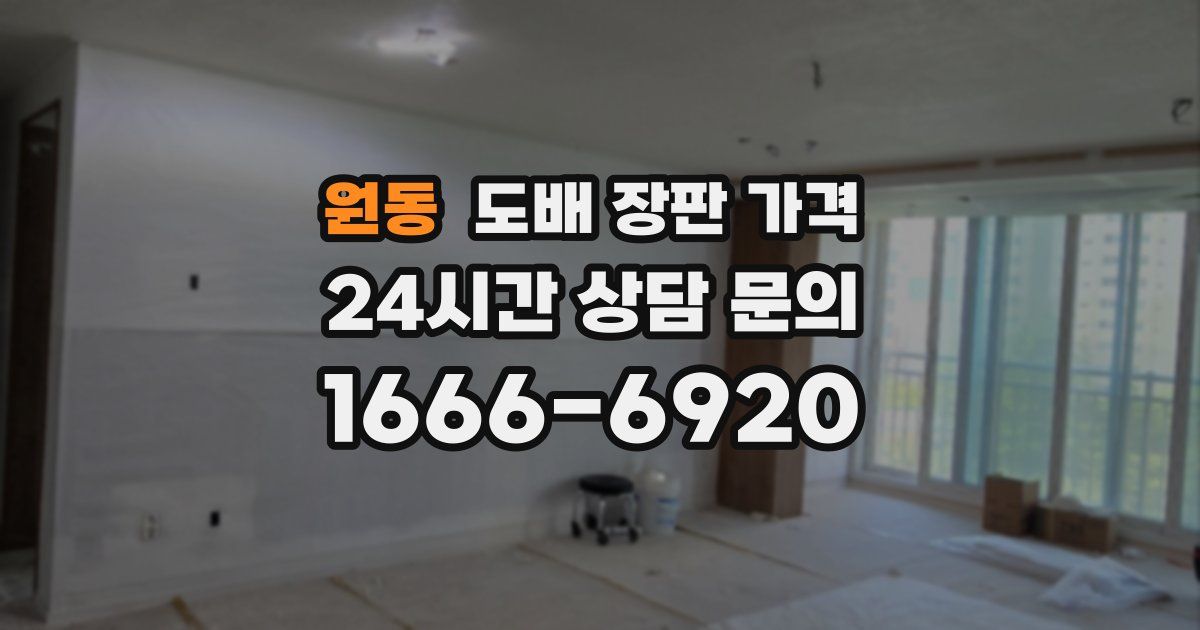 원동 도배 장판 가격